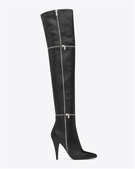 ysl over the knee suede boots|ysl saint laurent boots.